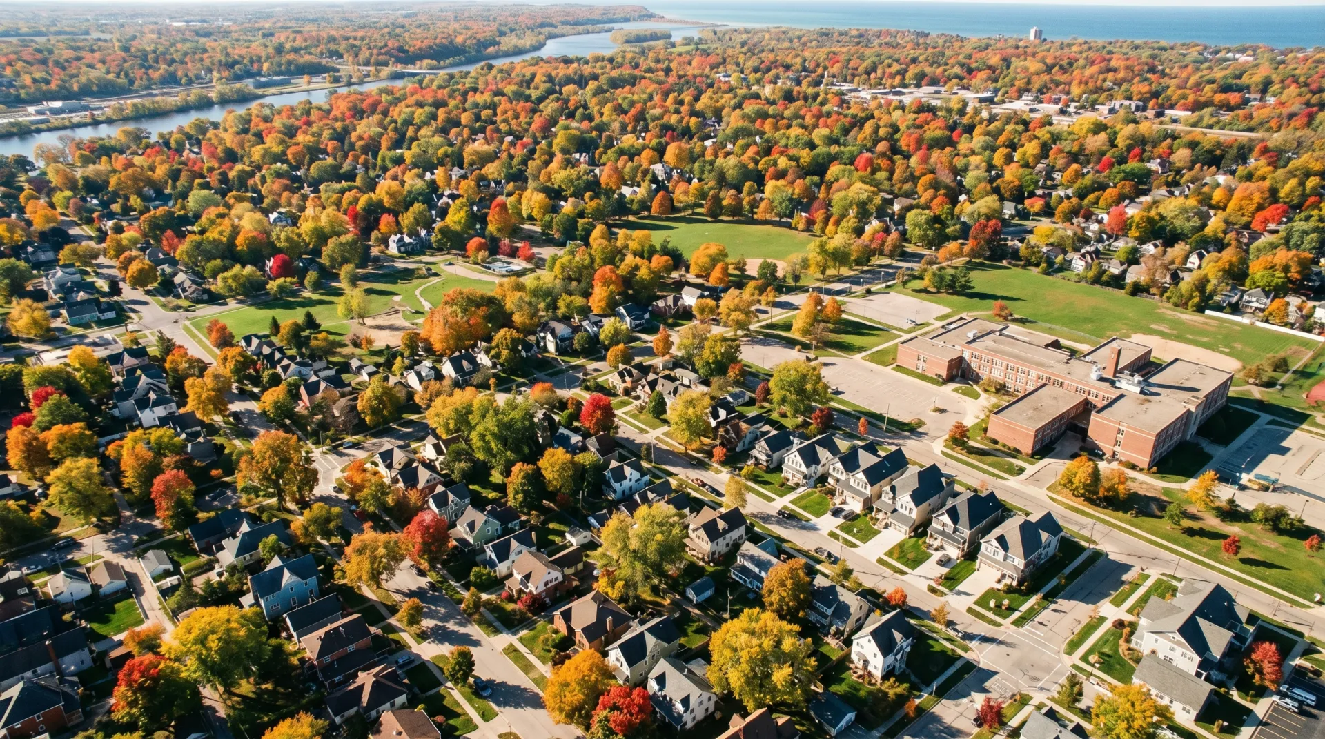 Aerial view of the South East Community area
