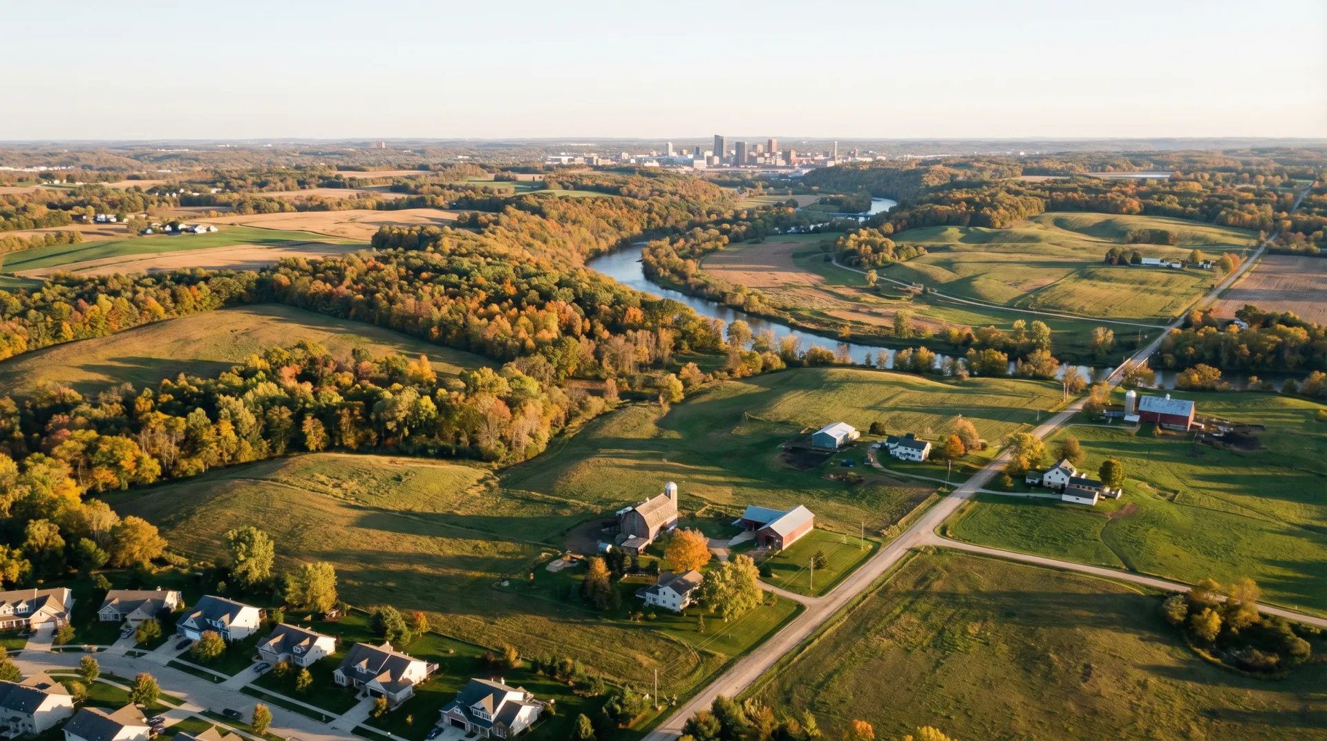 Aerial view of the Allendale area