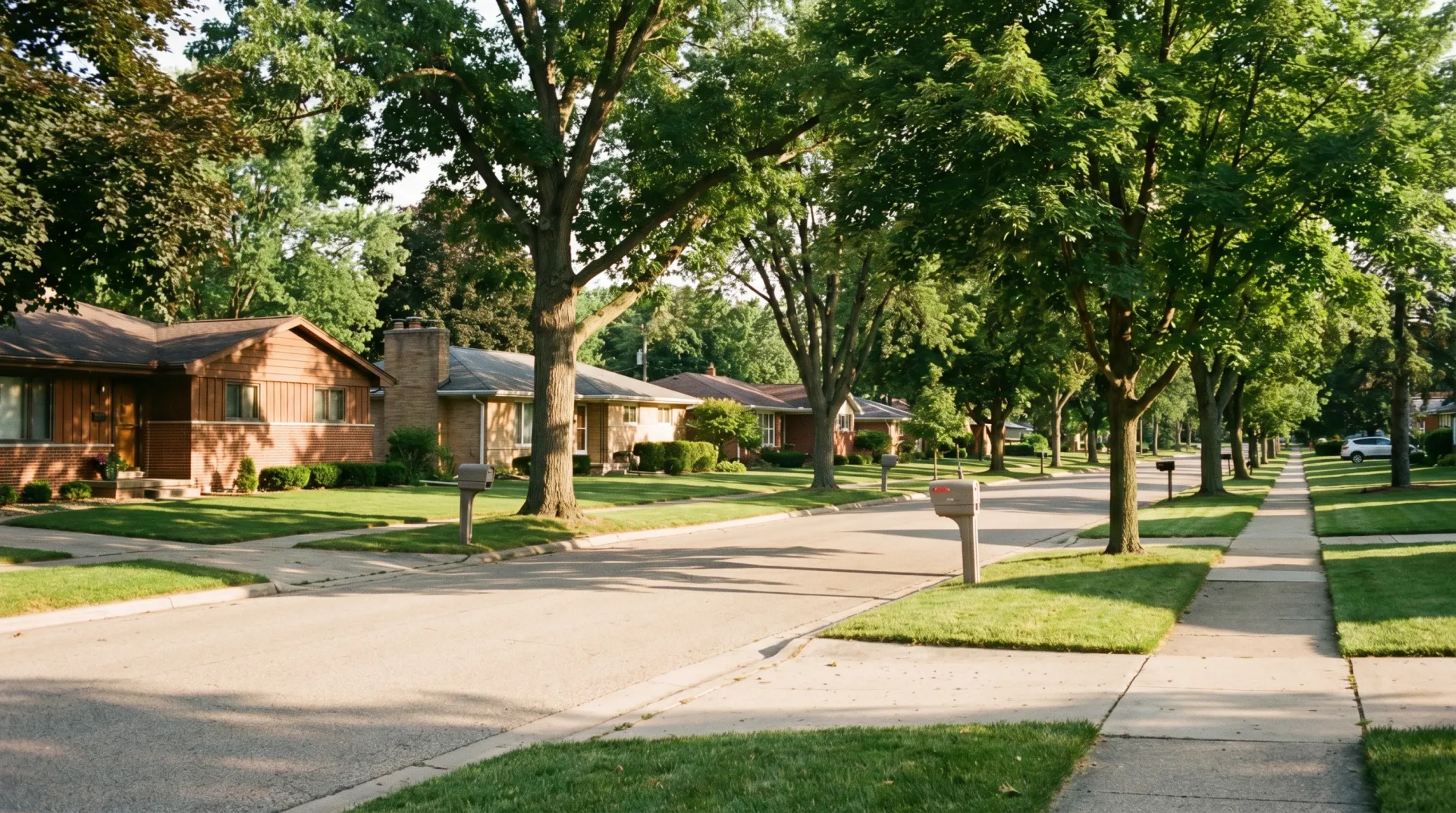 Residential streets in Wayland area