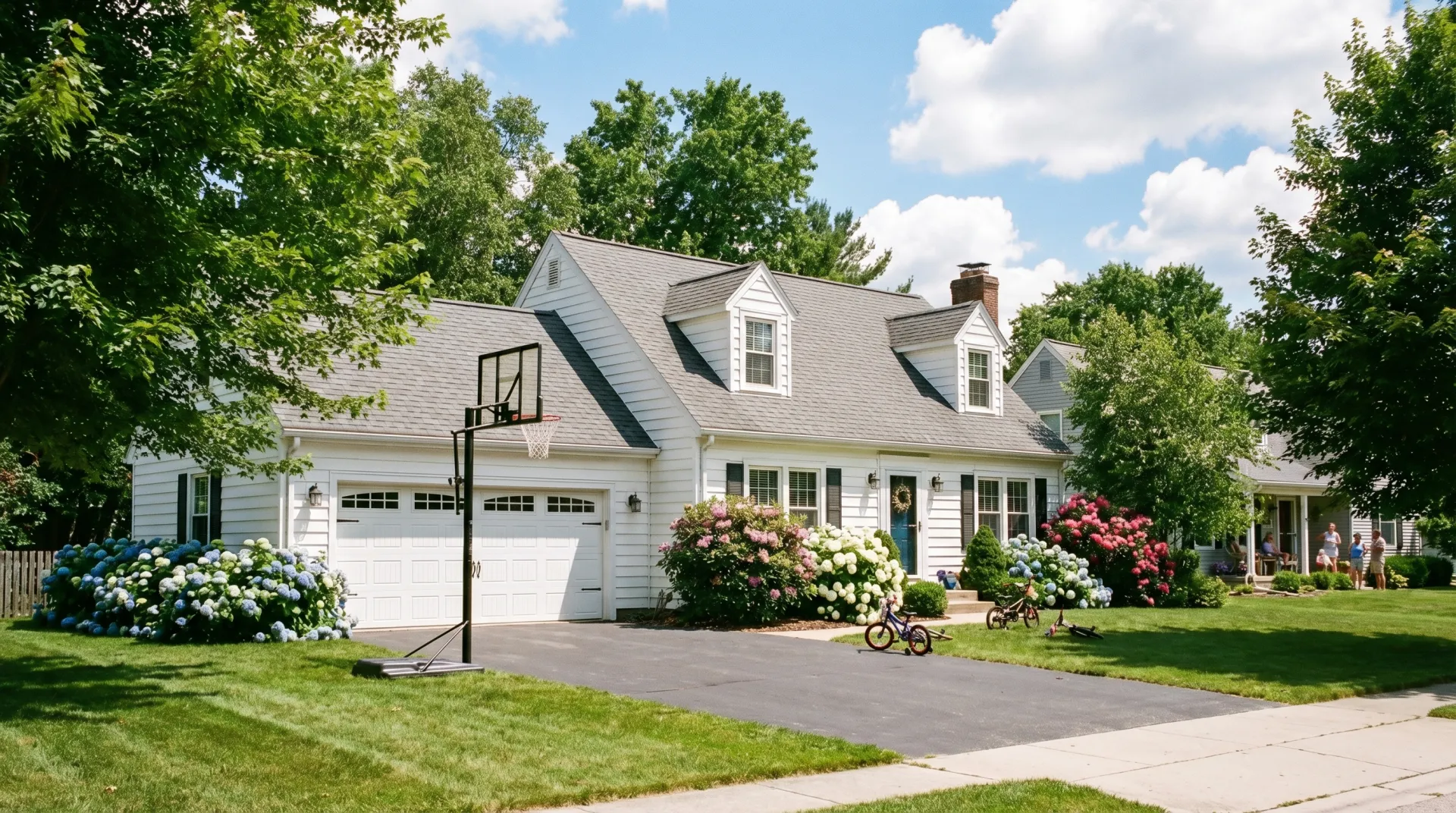 Residential streets in Wayland area